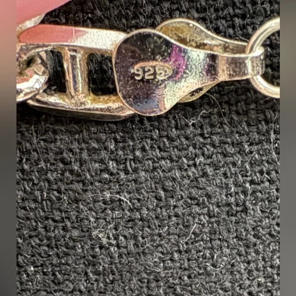 Elegant Solid Silver Necklace with Geometric Pendant Charged Energy by High Chi - Picture 6 of 6